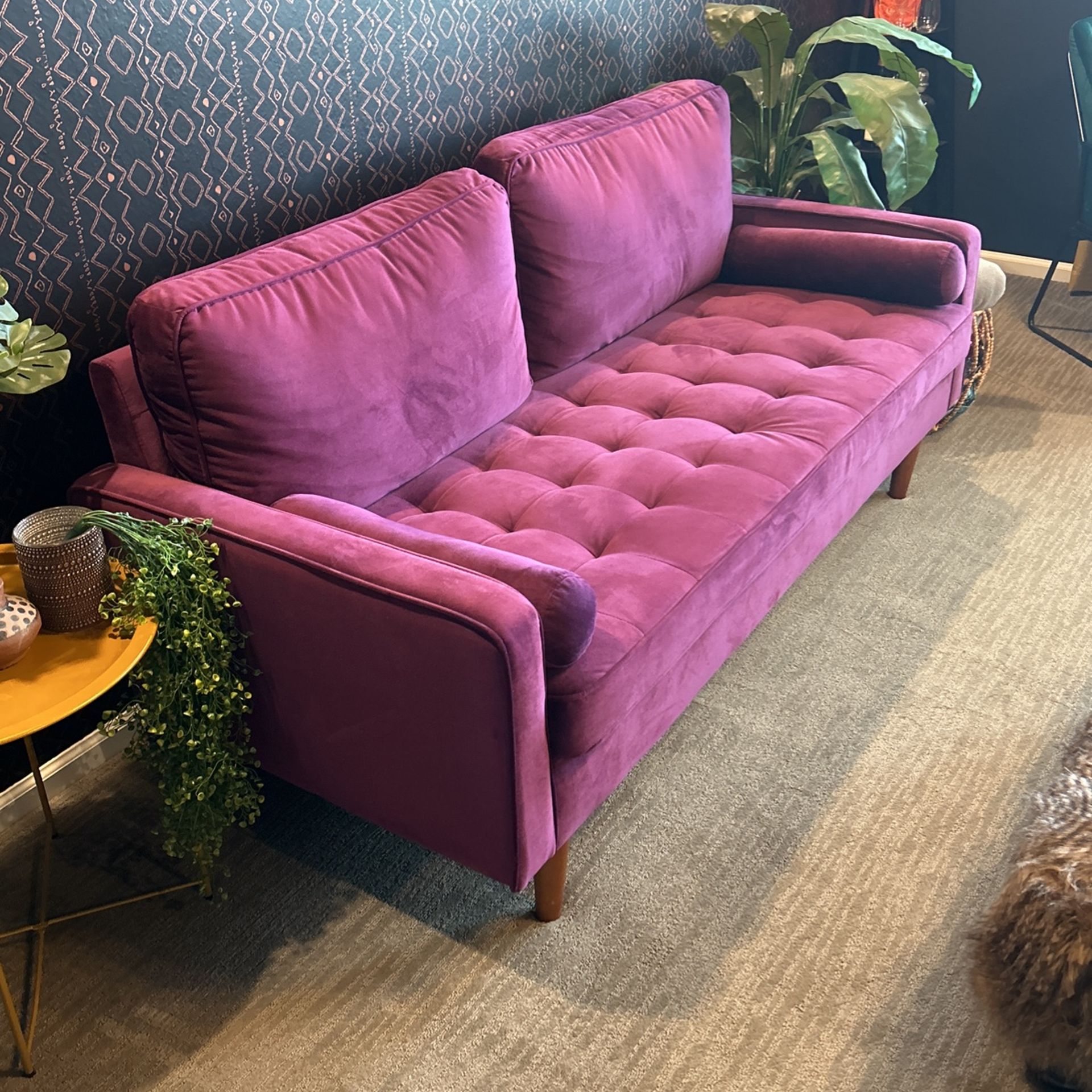 Purple Velvet Sofa