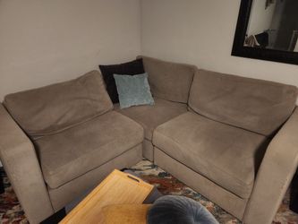Love Sac Sectional seats 4 light gray