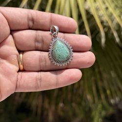 925 sterling silver turquoise pendant
