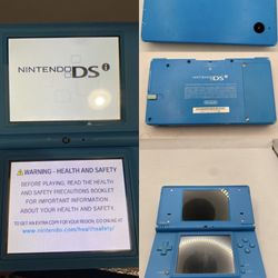 Nintendo DSi Handheld Console Teal Light Blue TWL-001 Tested W Stylus Pen