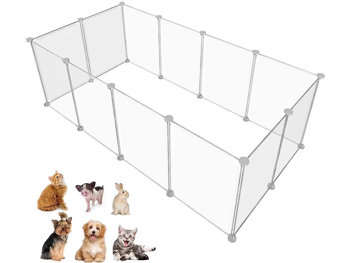 Pet Playpen Portable Small Animals Playpen, Customizable Shape & Height Pet Fence Yard Fence