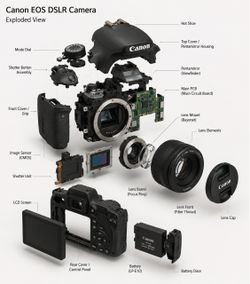 PhotoCamera Canon 600D + 50 mm EF lens