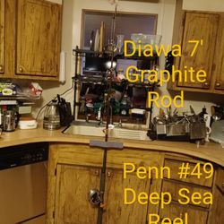 #325...Deep Sea 7' Rod &  Reel