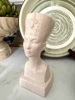 Amazing Vtg Crackle Glazed Nefertiti Bust Sculpure By Alexander Franzka Ceramics California Pottery   Alexander Franzka was a well know artist at Disn