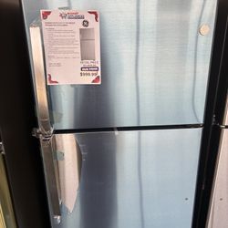 😌GE 22 Cu. Ft. Top-Freezer Refrigerator – Stainless Steel 👏