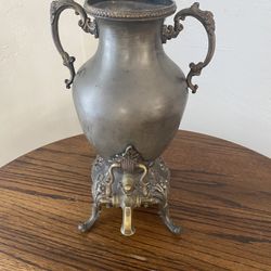 Antique Silver Metal Beverage Dispenser