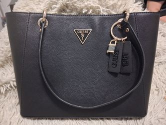 GUESS Noelle II Double Compartment Medium Tote Shoulder BAG, Black