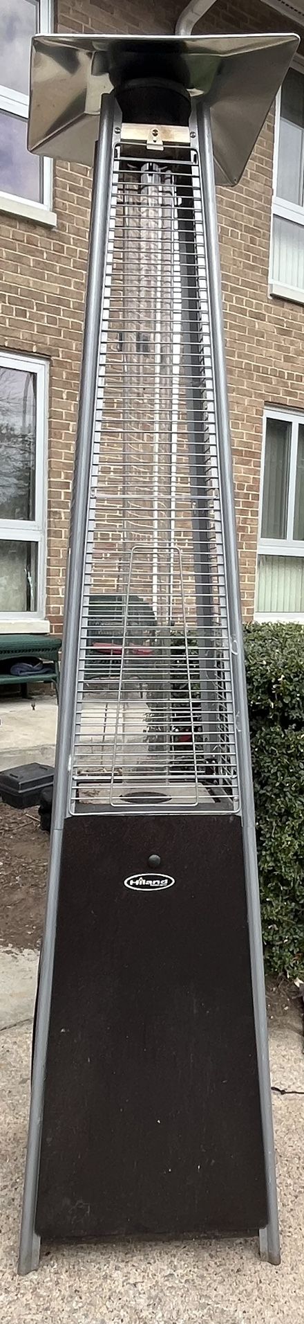 42,000 BTU Hammered Bronze Propane Compact Glass Tube Patio Heater(By Hiland)