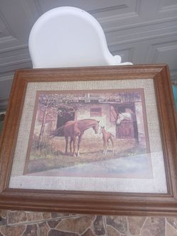 Vintage horse picture frame