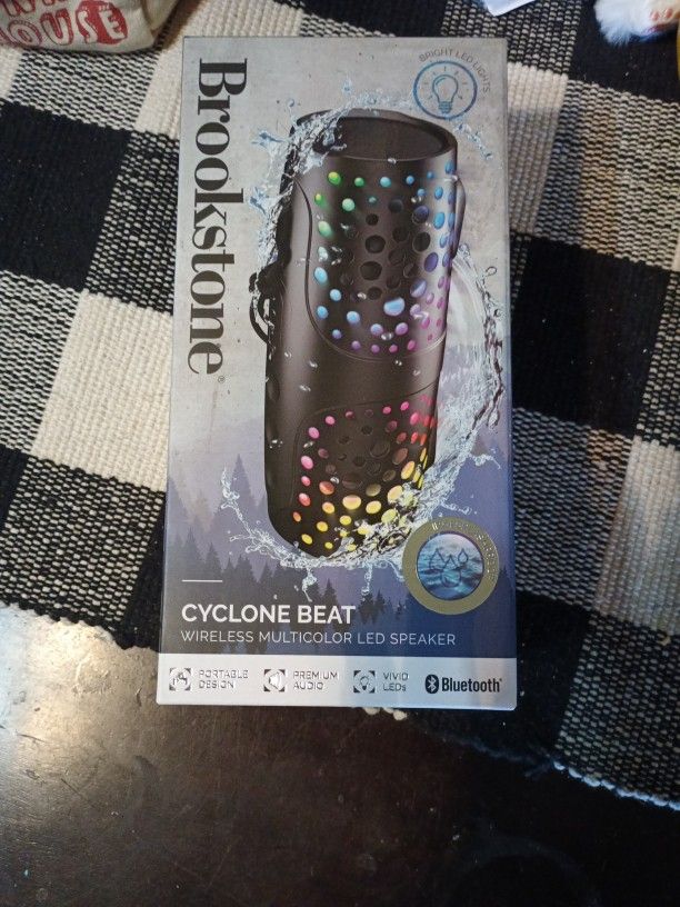 Brookstone Cyclone Beat Wireless Multicolor LED Speaker