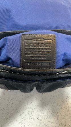 Vintage Coach Signature Black Jacquard Messenger Bag