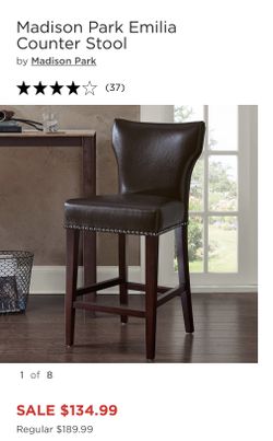 Madison park emelia bar stool chocolate