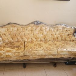 7 Ft Long Country French Antique Couch