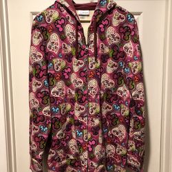 Disneyland Jacket Size XL Women Excellent Condition Dual Zipper And A Hood
