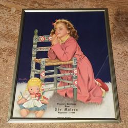 Tom Miller Evening Prayers Advertising Picture 8x10 Framed