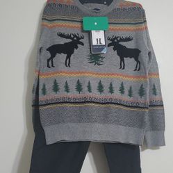 Andy &amp; Evan 2 pc kids holiday sweater set
