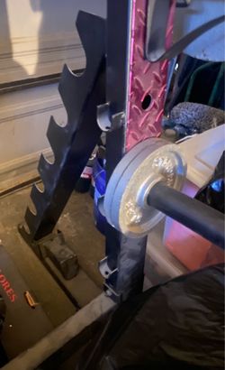 Weight Rack with Barbell and plates