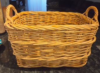 Large Wicker Storage Basket with Handles