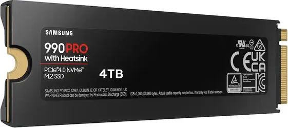 Samsung 990 PRO 4TB NVMe SSD w/ Heatsink for PS5 — Like New