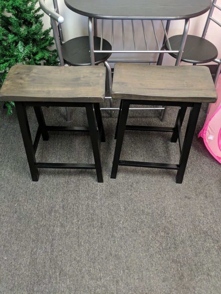 NEW 24" Height Set of 2 Home Kitchen Dining Room Bar Stools HW58978GR Retails $99