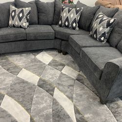 Grey Sectional Sofa Couch!! New