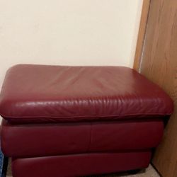 Natuzzi Genuine Leather Ottoman