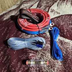 4 Gauge CCA Amplifier Installation Kit  25 Ft Power 3ft Ground  17ft Rca 17 Ft Remote  70 Amp Fuse And Holder  17ft Speaker Wire 