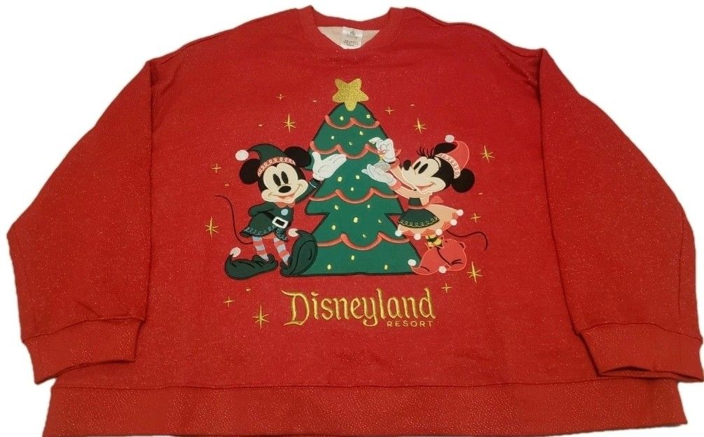 Disneyland Women's Christmas Red Sweatshirt