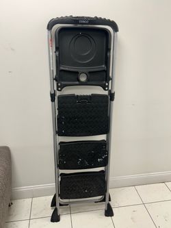 Cosco Folding Step Ladder 3-Step Silver Black