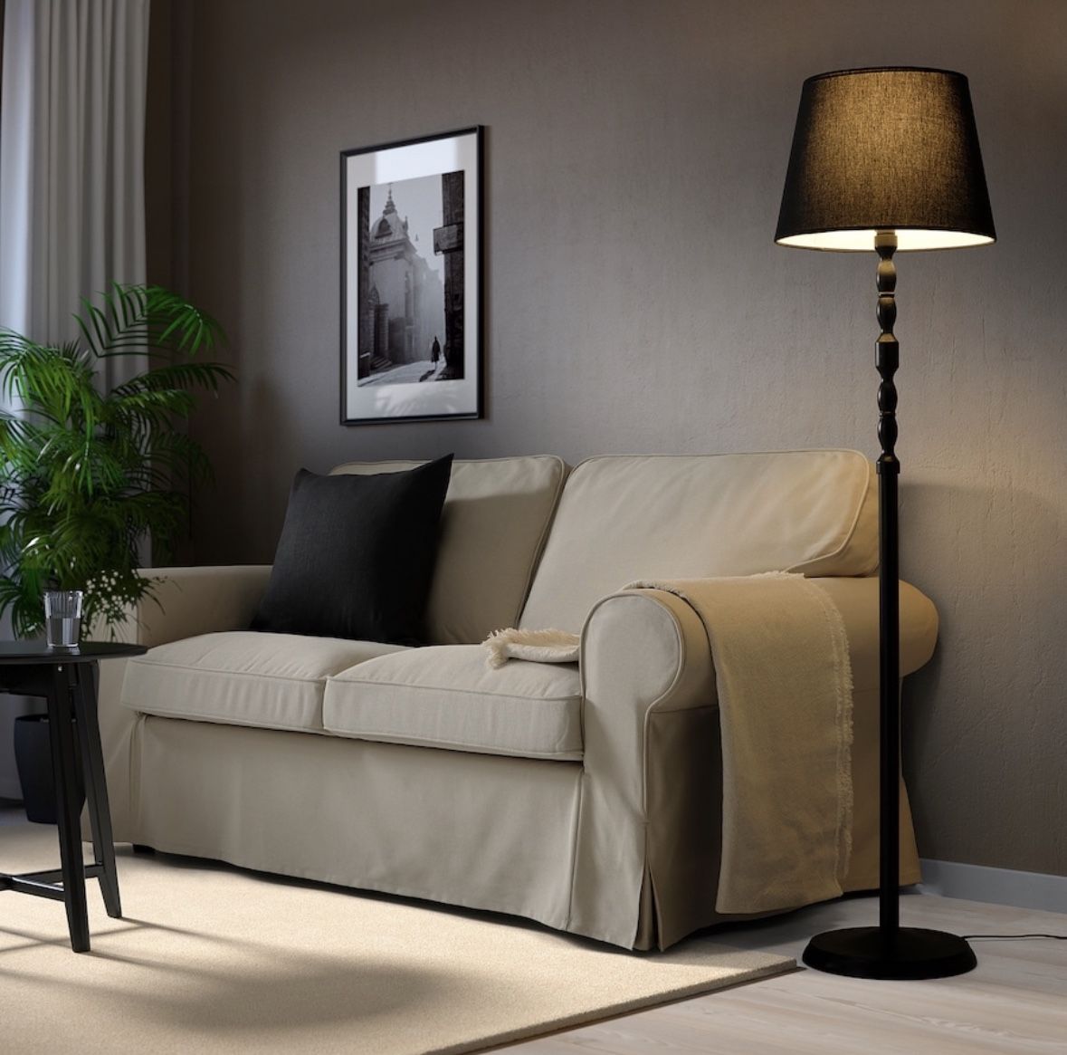 Floor lamp - IKEA Kinnahult - black ash - 59”