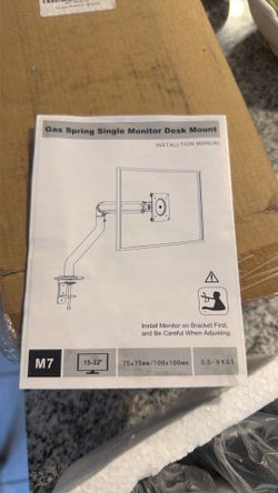 Gas Spring single Monitor Desk Mount