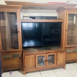 Beautiful Wood Entertainment Center
