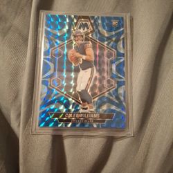 2024 Panini Mosaic (Blue Reactive Prizm) Caleb Williams Rookie Card