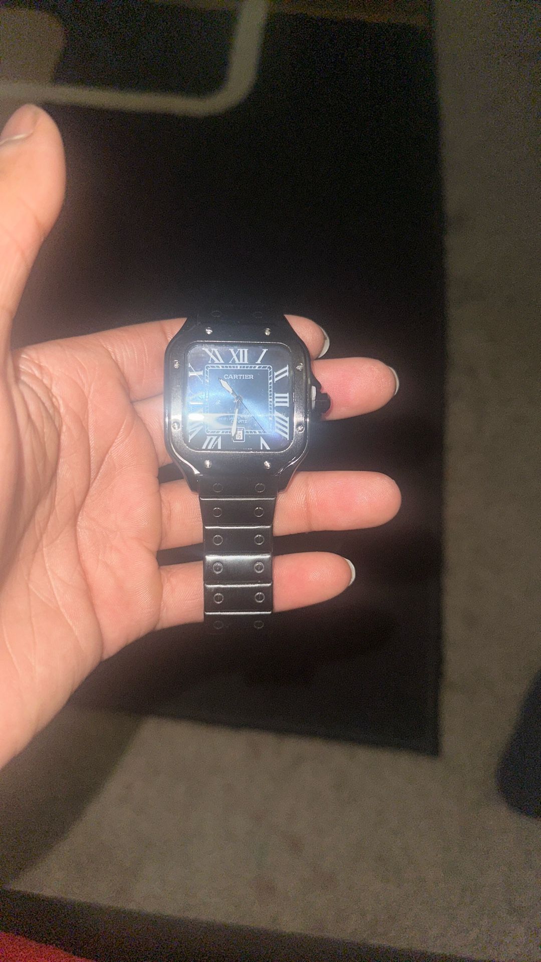 Black Cartier Watch