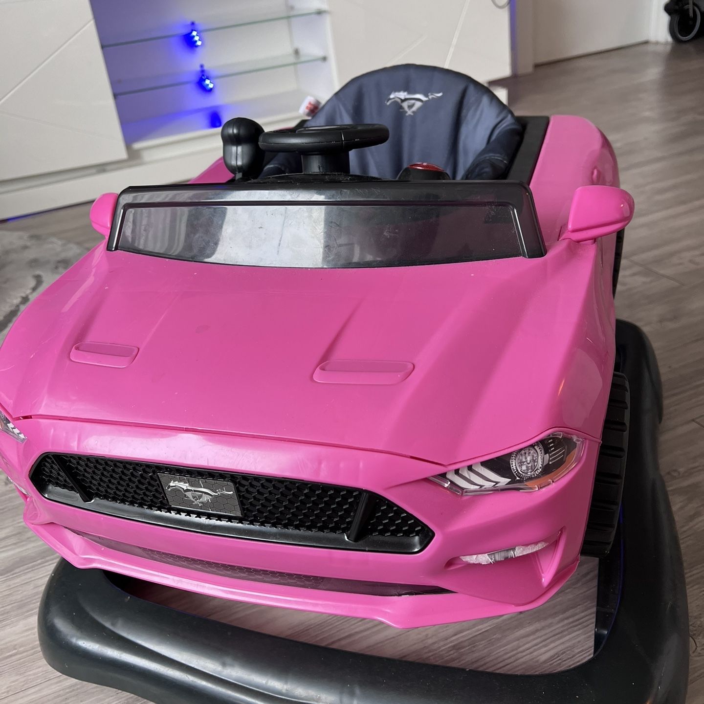 Bright Starts Ford Mustang 4-in-1 Pink Baby Activity Center & Push Walker with Removable Interactive Steering Wheel -Toy