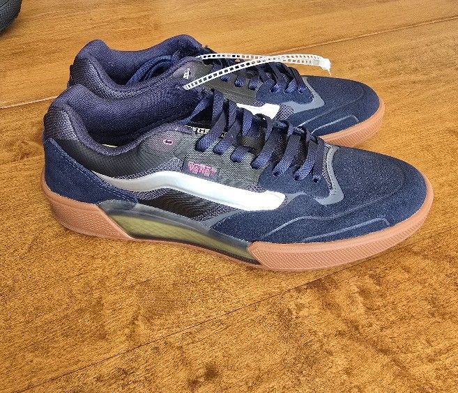 Vans Skate Ave Shoe In Dark Blue Mens/youth