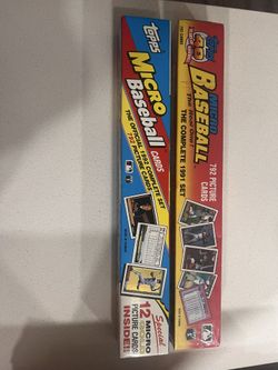 Topps Micro Baseball Factory Sets: complete sets of miniature Topps baseball cards from 1991 and 1992