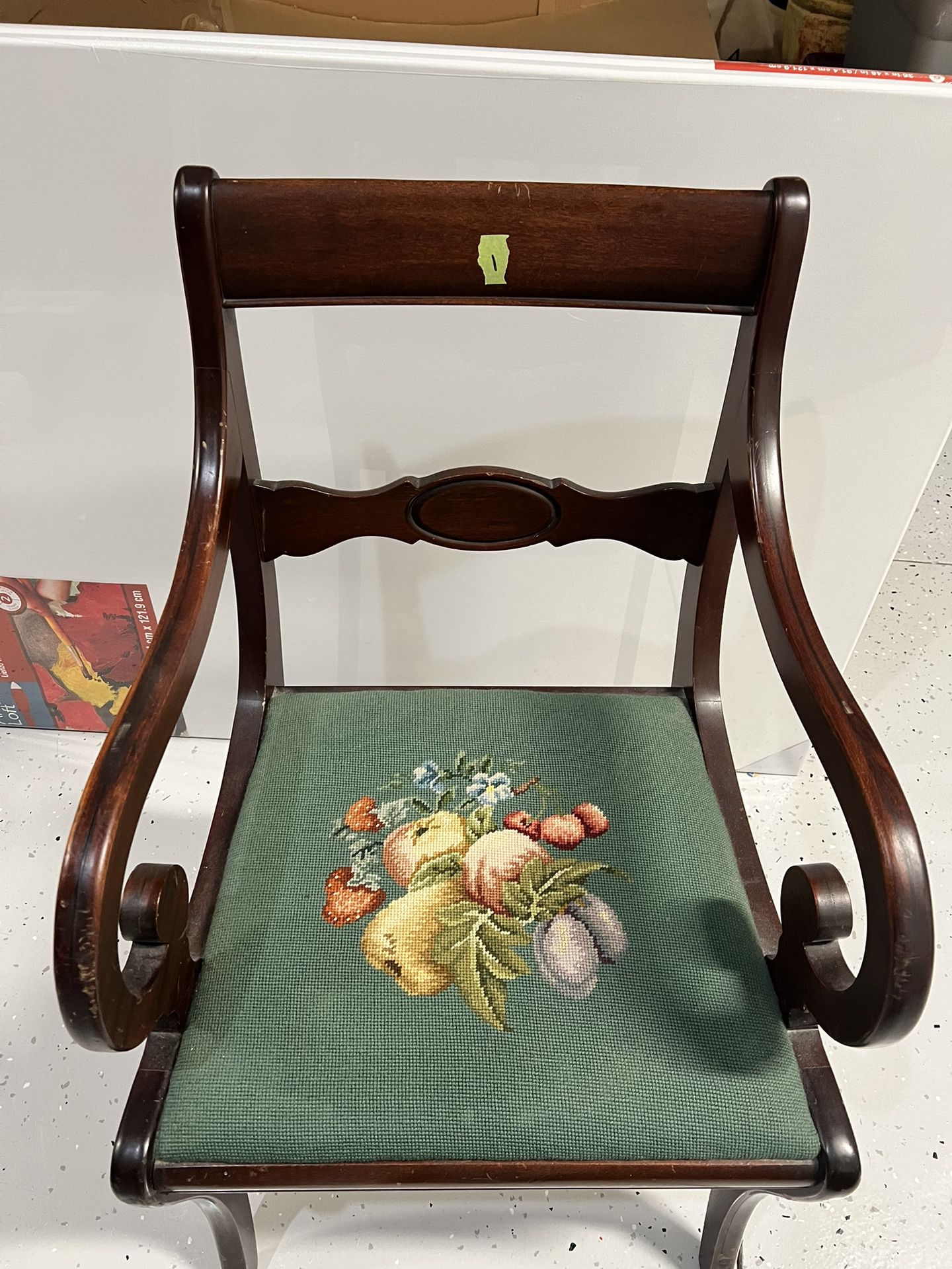 Antique Chair Embroidered 