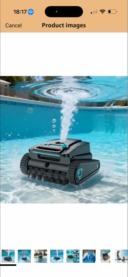 Robotic Pool Cleaner, Cordless Vacuum Pool Robot for In-Ground Pools up to 2153 Sq Ft, Wall/Waterline/Floor Cleaning, Smart Self-Parking, 120-Min Runt