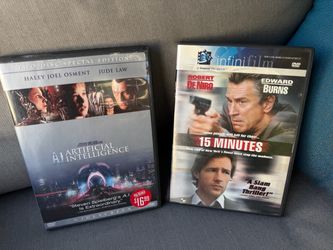A.I. Artificial Intelligence & 15 Minutes DVDs