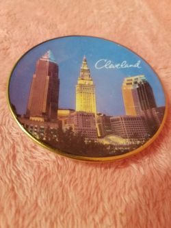Miniature plate Cleveland Skyline