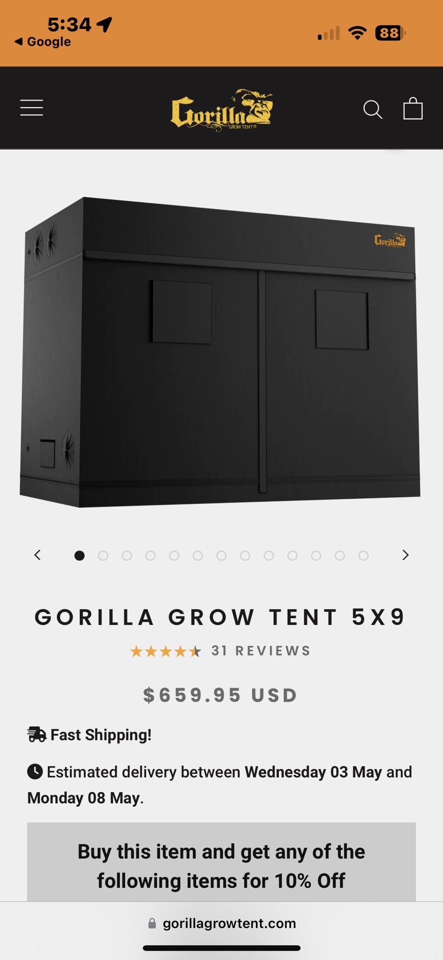 Gorilla Grow Tent 5x9