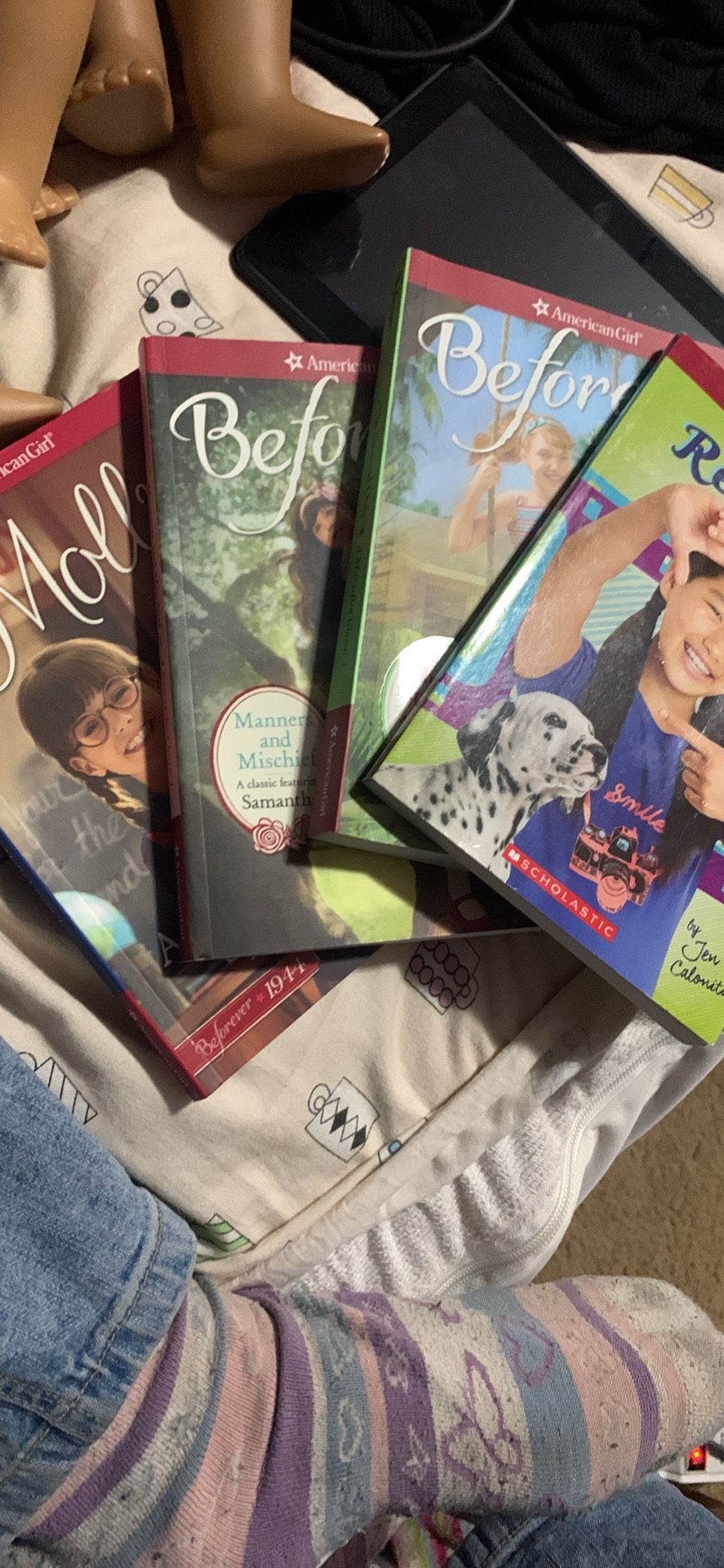 American Girl official books, Z, Maryellen, Samantha, and Molly
