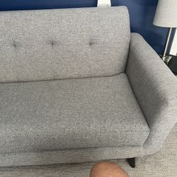 Modern Light Gray Loveseat Sofa – Great Condition