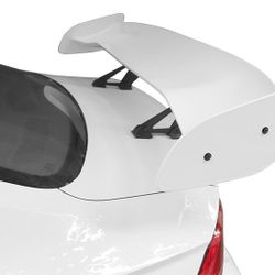 Universal 57" TYPE-2 Painted White ABS GT Trunk Adjustable Bracket Spoiler Wing -(2-SP-6802GT-PWH