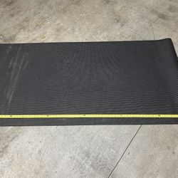 Yoga Mat Black Extra Wide Long 1/4in Thick