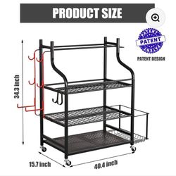 Weight Rack for Dumbbells, Kettlebells, Yoga Mat and Balls,Black