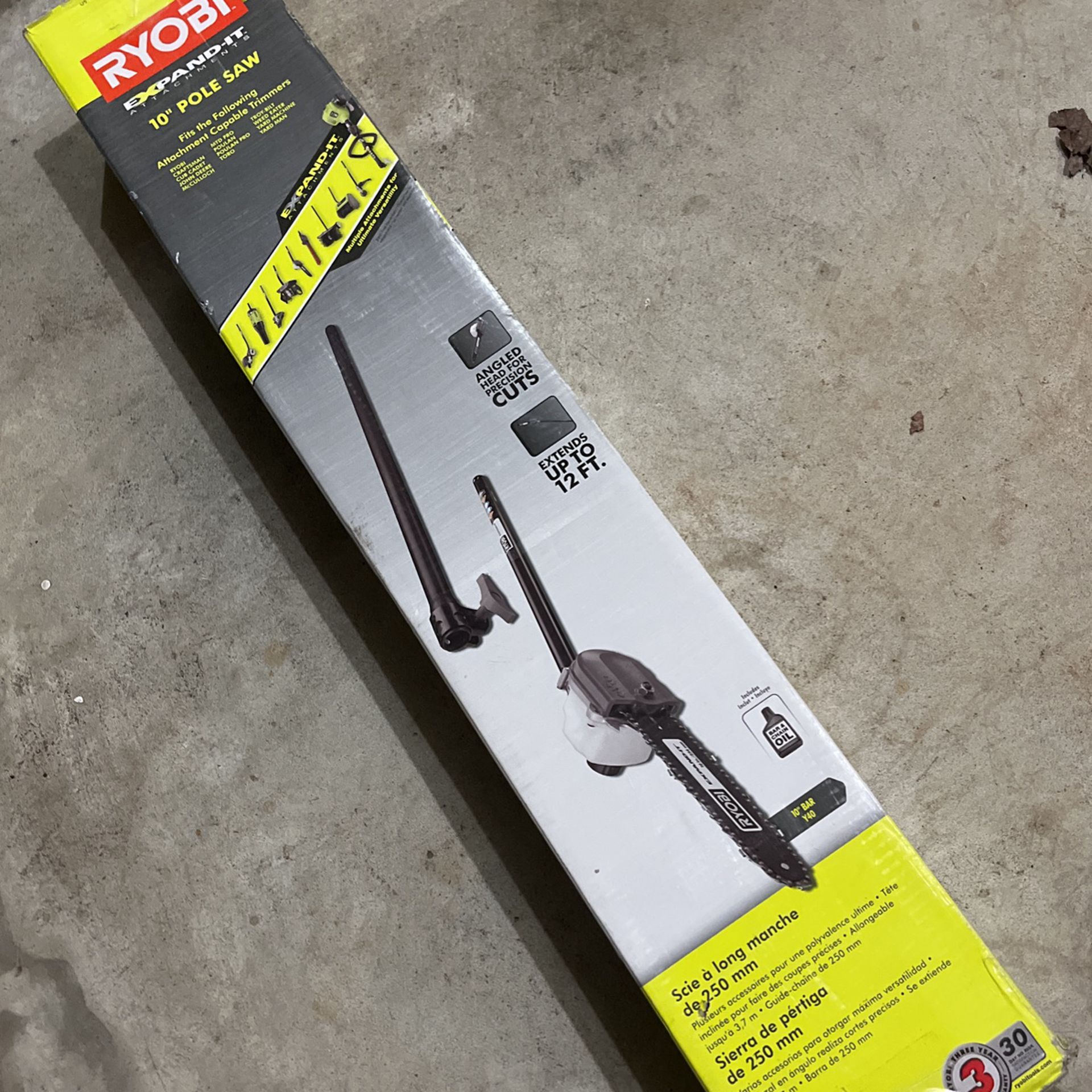 Ryobi 10” pole chainsaw expandit attachment saw