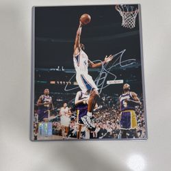 NBA JERRY STACKHOUSE AUTOGRAPH PHOTO W/ COA SIXERS