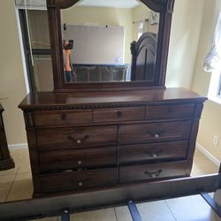 A Beautiful Bedroom King Set come with the dresser, nice stand, and TV stand